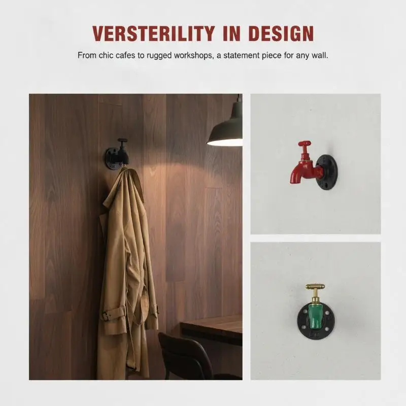 Loft Cabinet Pulls Black Metal Retro Valve American Industrial Style Heavy Duty Hardware for Wardrobe Drawer Furniture