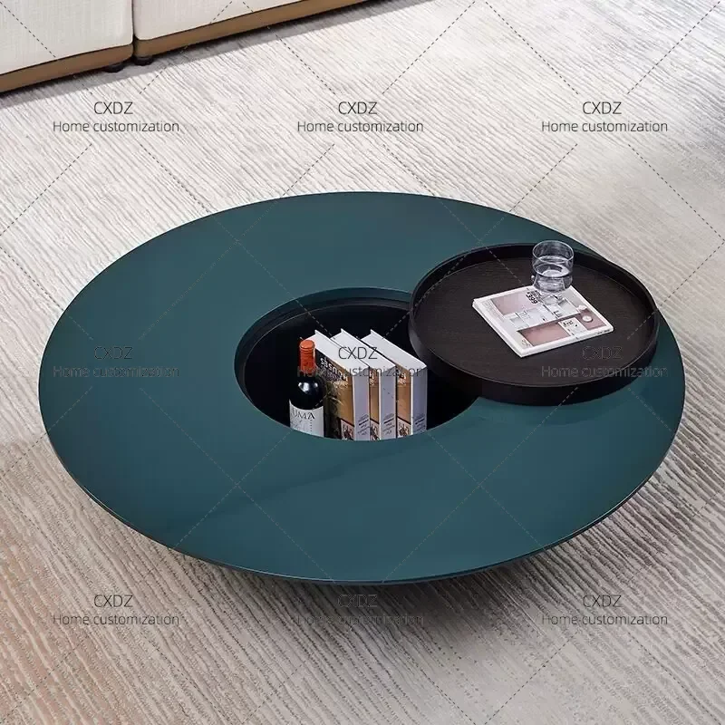 Nordic Piano Paint Coffee Table Modern Simple Round Tea Table Small Apartment Creative Living Room Furniture Free Shipping
