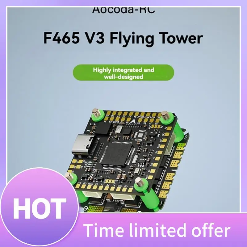 

B68A F465 V3 FC&ESC FPV Stack F405 Flight Controller 65A AM32 ESC Double BEC For RC FPV Drone