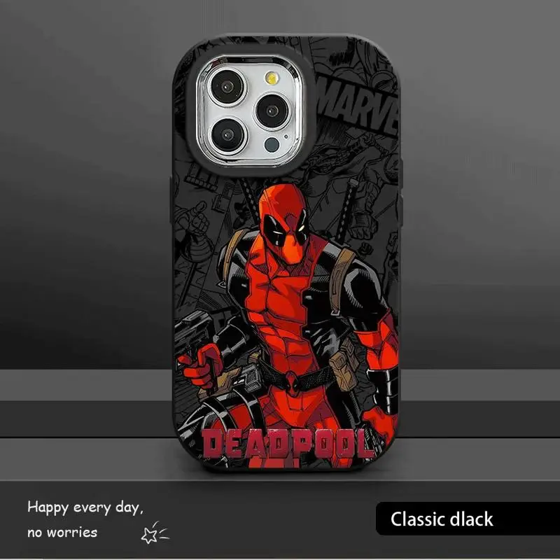 Marvel Deadpool Cool Phone Case for iPhone 15ProMax 14 Pro 12Pro 12 11 13 Pro 14 15Plus Silicone Soft Cover