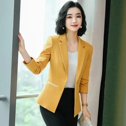 Blazer da donna 2024 Blazer Slim formali Lady Office Work Suit tasche giacche cappotto donna Wine Notched Blazer giacche Femme