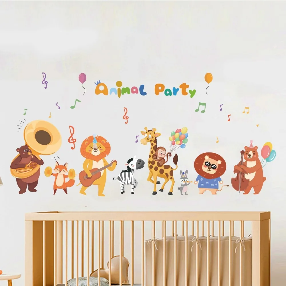Large Colorful Animal Wall Stickers for Kids' Playroom, Daycare, and Bedrooms view 4