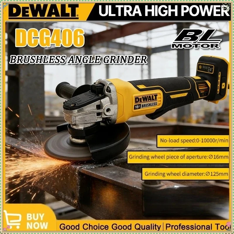 

Аккумуляторная угловая шлифмашина Dewalt DCG406 125 мм, 9000 об/мин, бесщеточная, для резки и полировки, совместима с аккумуляторами Dewalt