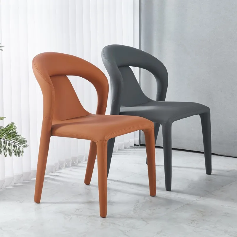 Home High-end Dining Chair Nordic Designer Backrest Chair Modern Minimalist Restaurant Leisure Chair Light Luxury Makeup Chair