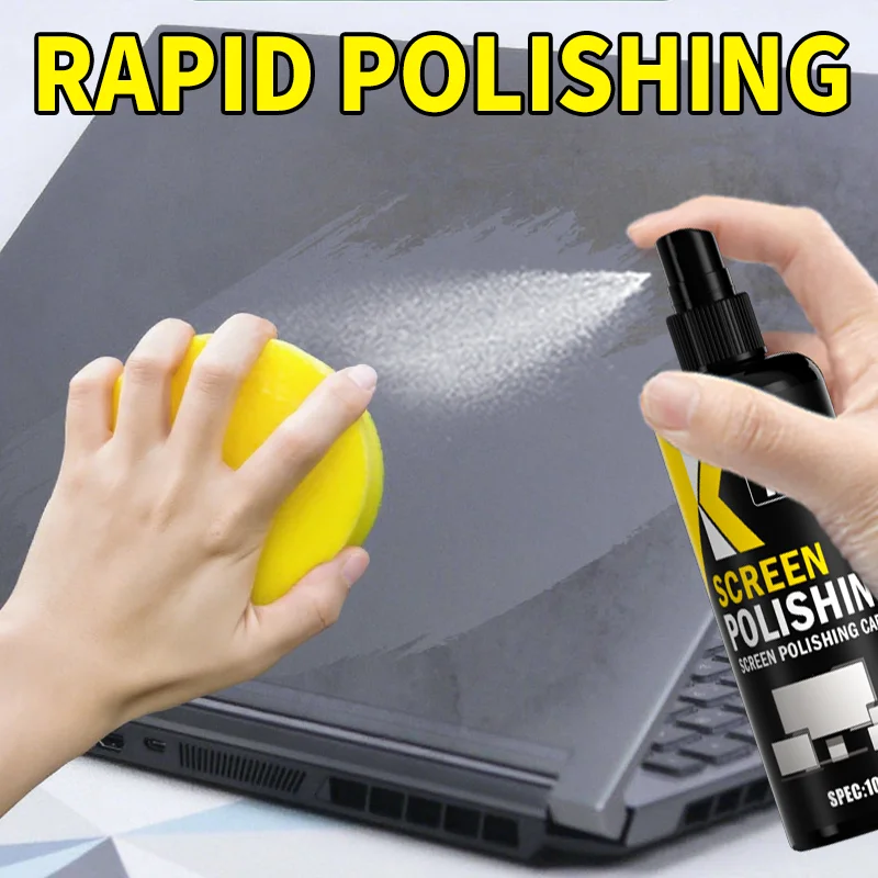 マルチサーフェススクリーンクリーナースプレー 100ml - 速攻研磨、指紋除去、本来の輝き復元、アンチグレア