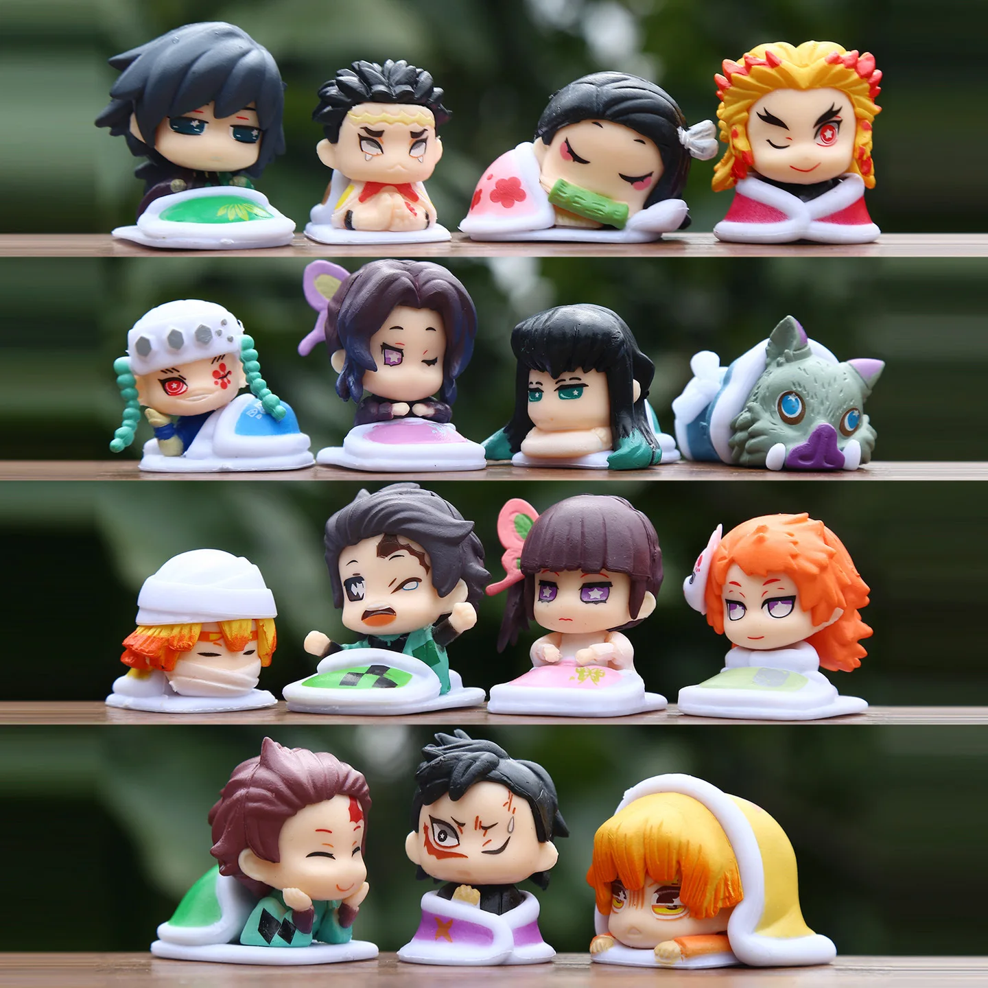 

15pcs/Set Anime Demon Slayer Action Figure Toy Sleeping Lying Nezuko Tanjirou Zenitsu Inosuke Kyoujurou Kanawo Figurine Dolls