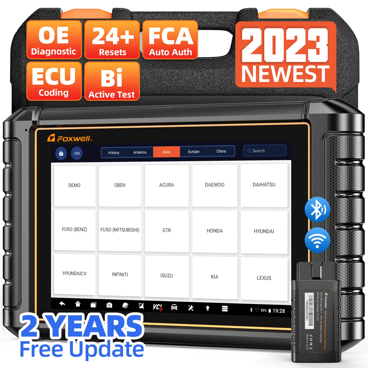 

Диагностический сканер FOXWELL NT909, Bluetooth, OBD2