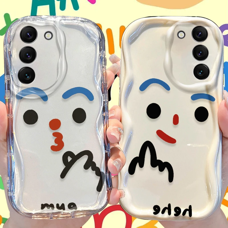 Cool Face With OK Hand Case for Samsung Galaxy S25 S24 S23 S22 S21 Ultra Plus S20 FE A73 A72 A71 A56 A55 A54 5G A51 4G Cover