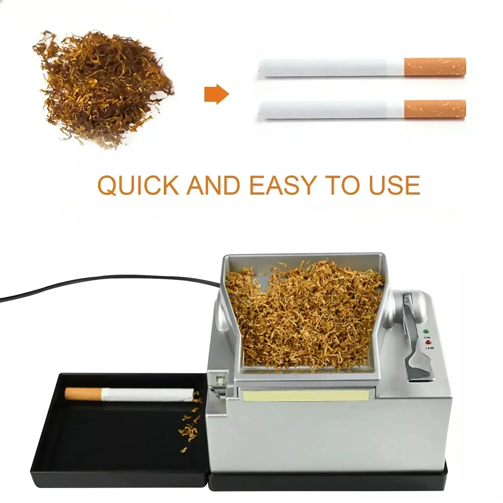 New Cigarette Injector Machine Potable Smoke Tube Automatic Electric Cigarette Rolling Machine DIY Cigarette Making Tools