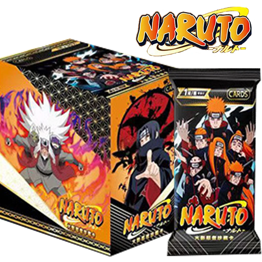 Naruto Cards Booster Box Hot Blooded Fantasy Anime Uchiha Itachi Obito Pain Ninja Series Character Portrait Card Kids Gifts Toys