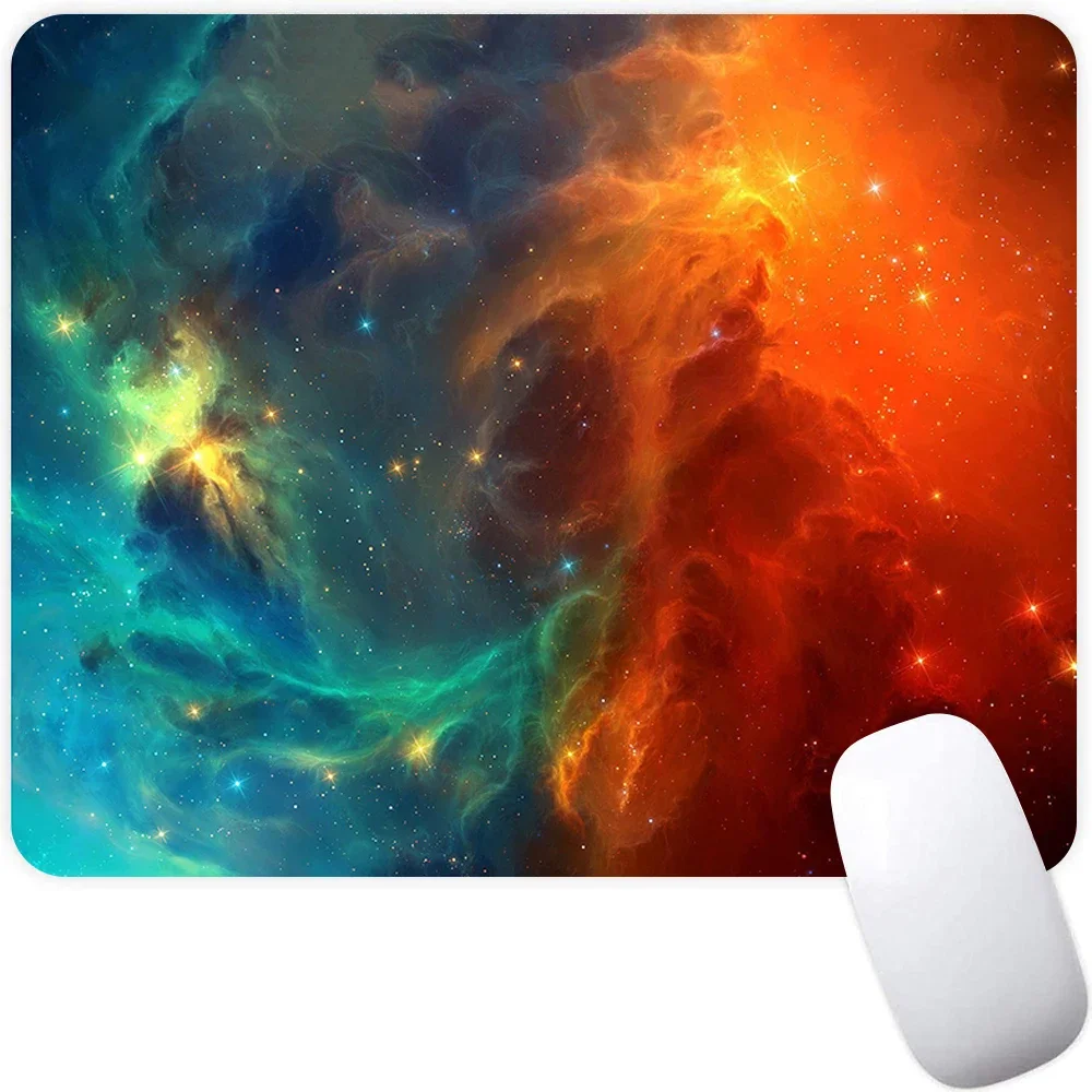 

Small Gaming Mouse Pad Computer Mousepad Gamer Mouse Mat Laptop Mausepad Space Galaxy Nebula Planet Carpet Keyboard Mat Desk Pad