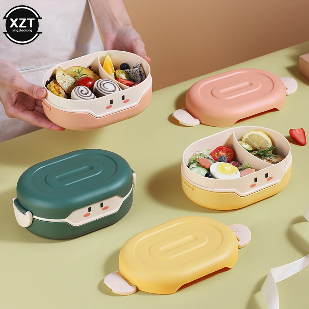 780ml Cute Bento Packed Lunch Box Kawaii for Kids School Children Japanese Style Storage Food Kitchen Container Plastic Carrier