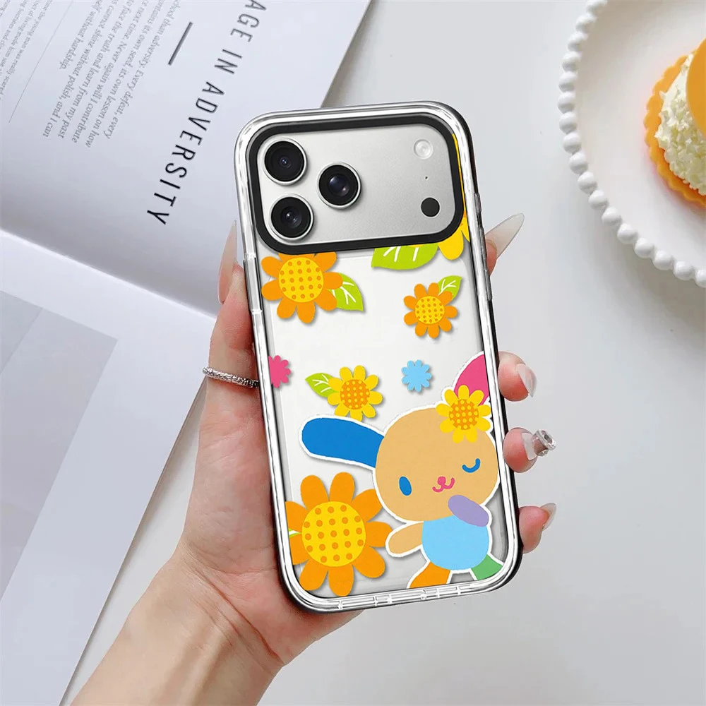 Cartoon Colored Rabbit Head White Border Magnetic Phone Case Cover for IPhone 13 14 15 16 17 Pro Max Case for IPhone Air
