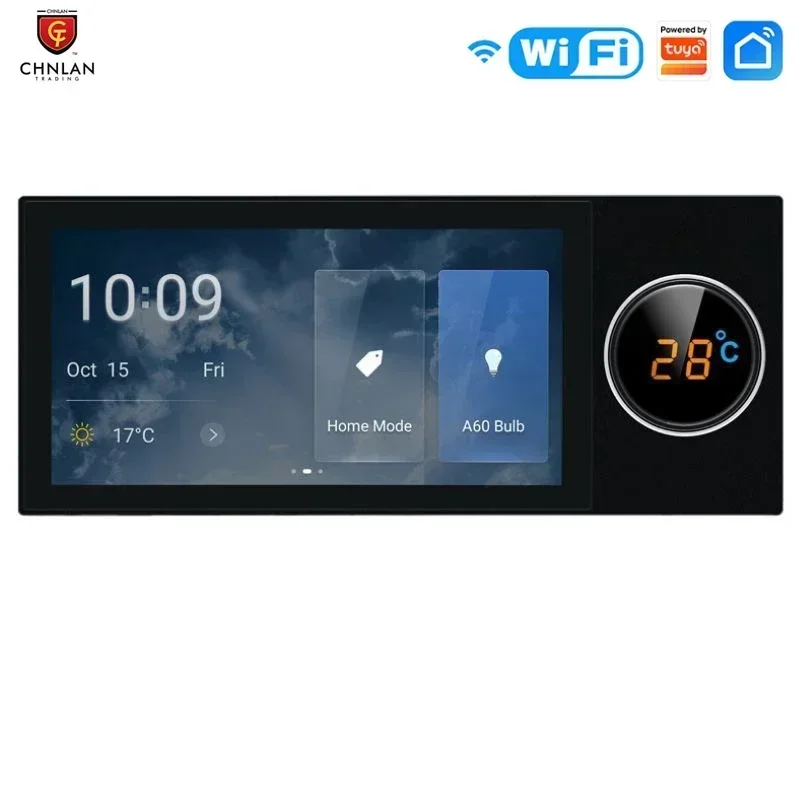 

2026 Smart Life App 6 inch with Rotary Button Smart Home Touch Central Control Panel zigbee Gateway Smart Control Panel