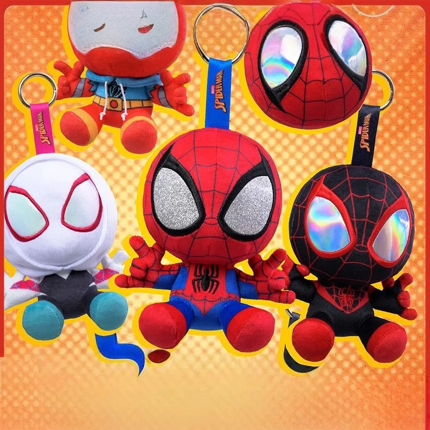 

New Original Hot Toys Spiderman Blind Box Venom Ghost Spider Anime Figures Mystery Box Miles Morales Mini Key Chain Gift Toys