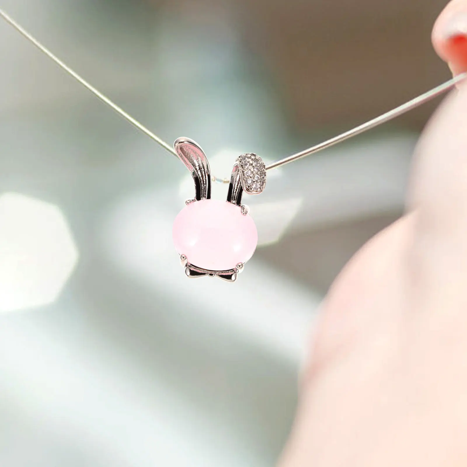 

2Pcs Charms Pendants Bright Resin Bunny Shape DIY Jewelry Accessories Keychain Bracelet Decorations