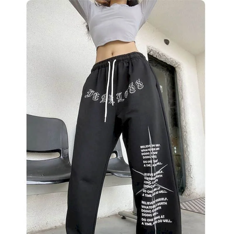 Vintage Women's Pants High Street Pants Wide Leg Pants Korean Fashion Y2k Pants Loose Sporty Sweatpants Women Clothing Trousers