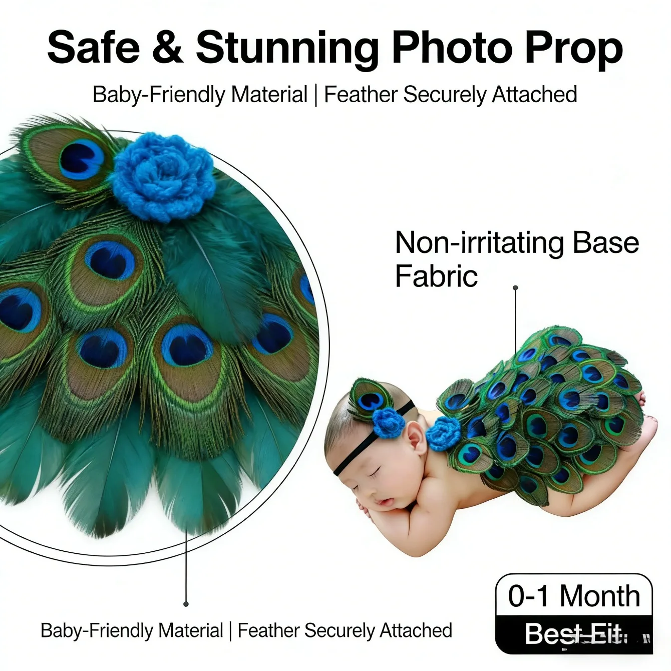 

Детский накидка с павлином, костюм для фотосъемки, комплект для новорожденных, полнолуние, реквизит для фотосессии с животными на Хэллоуин