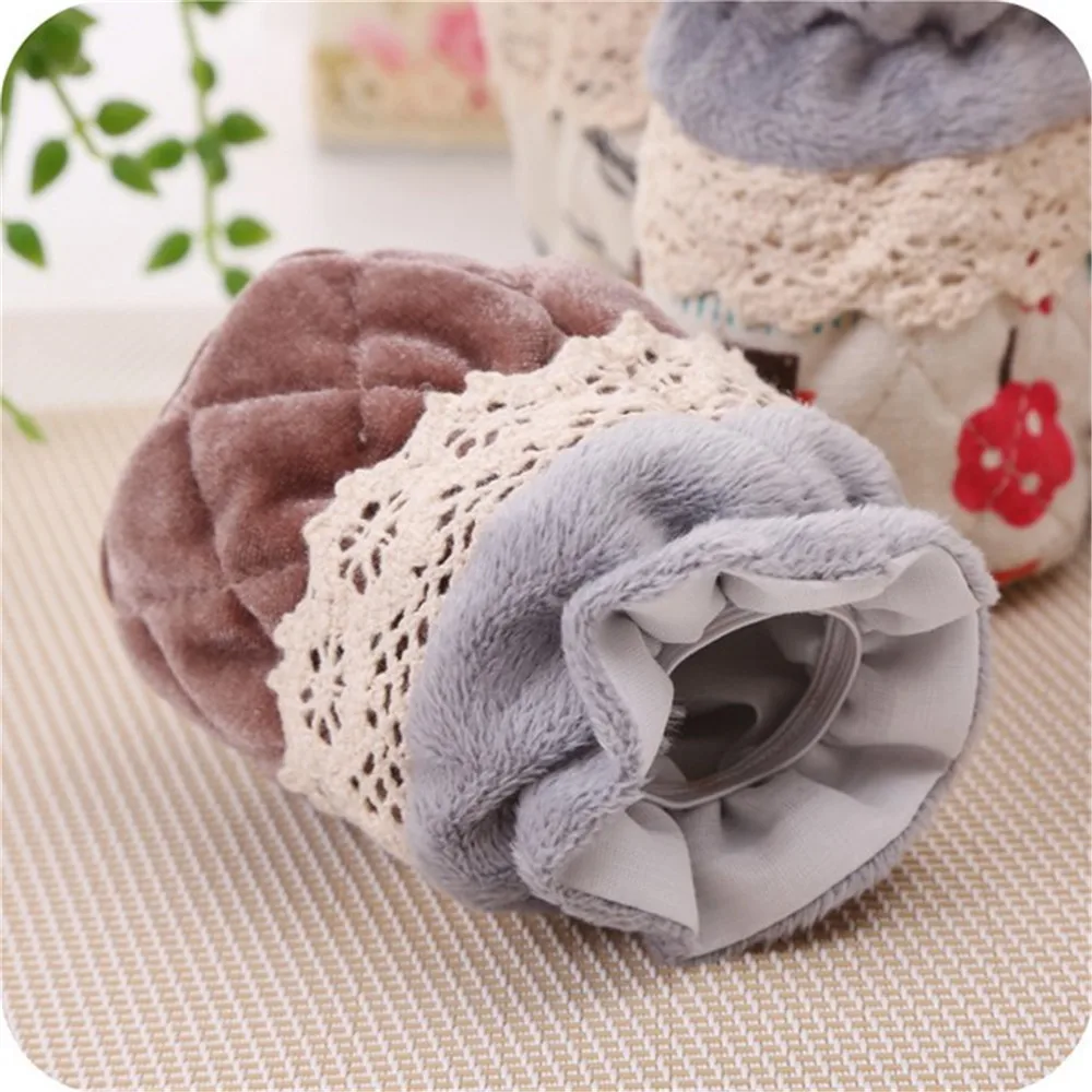 4pcs Table Foot Socks Flannel Lace Chair Leg Covers Floor Protectors Non-Slip Knitting Socks For Furniture Cartoon Home Decor