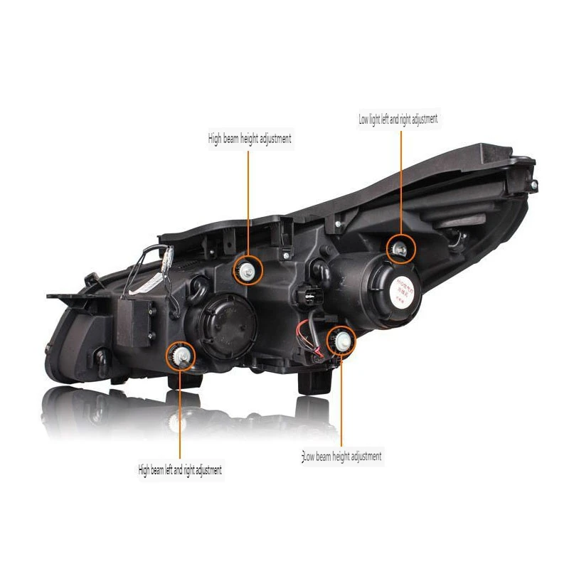 Car Lights For Hyundai Sonata 9 LED Headlight 2015-2017 Headlights Sonata DRL Turn Signal High Beam Angel Eye Projector Lens