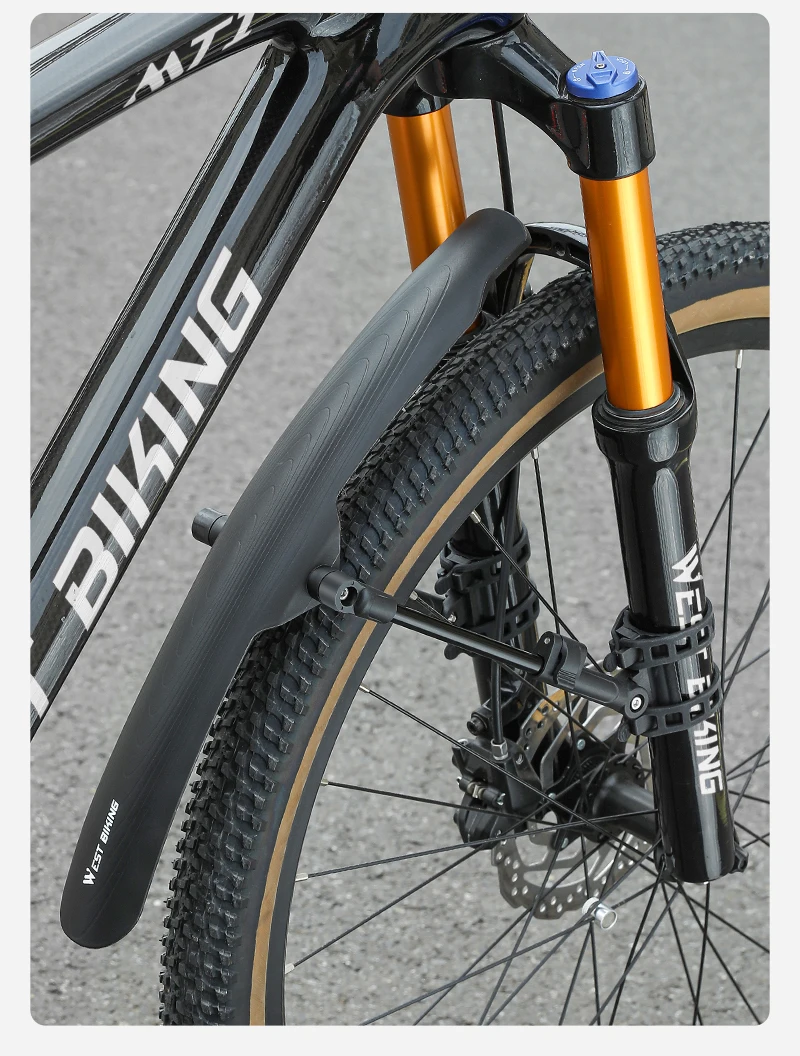 WEST BIKING MTB-Schutzbleche 5cm Breit Schnellspanner-Schutzblech-Set für 26-29 Zoll Mountainbike Doppelstangen-Verstellbare Regen-Trail-Ausrüstung – Detail 20