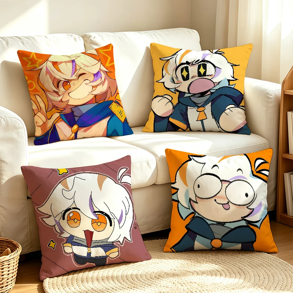 VTuber ChuyMine Kawaii cushion cover Soft Smooth Hidden Zipper Washable Decorative Home Couch Bedroom Office Housewarming Gift