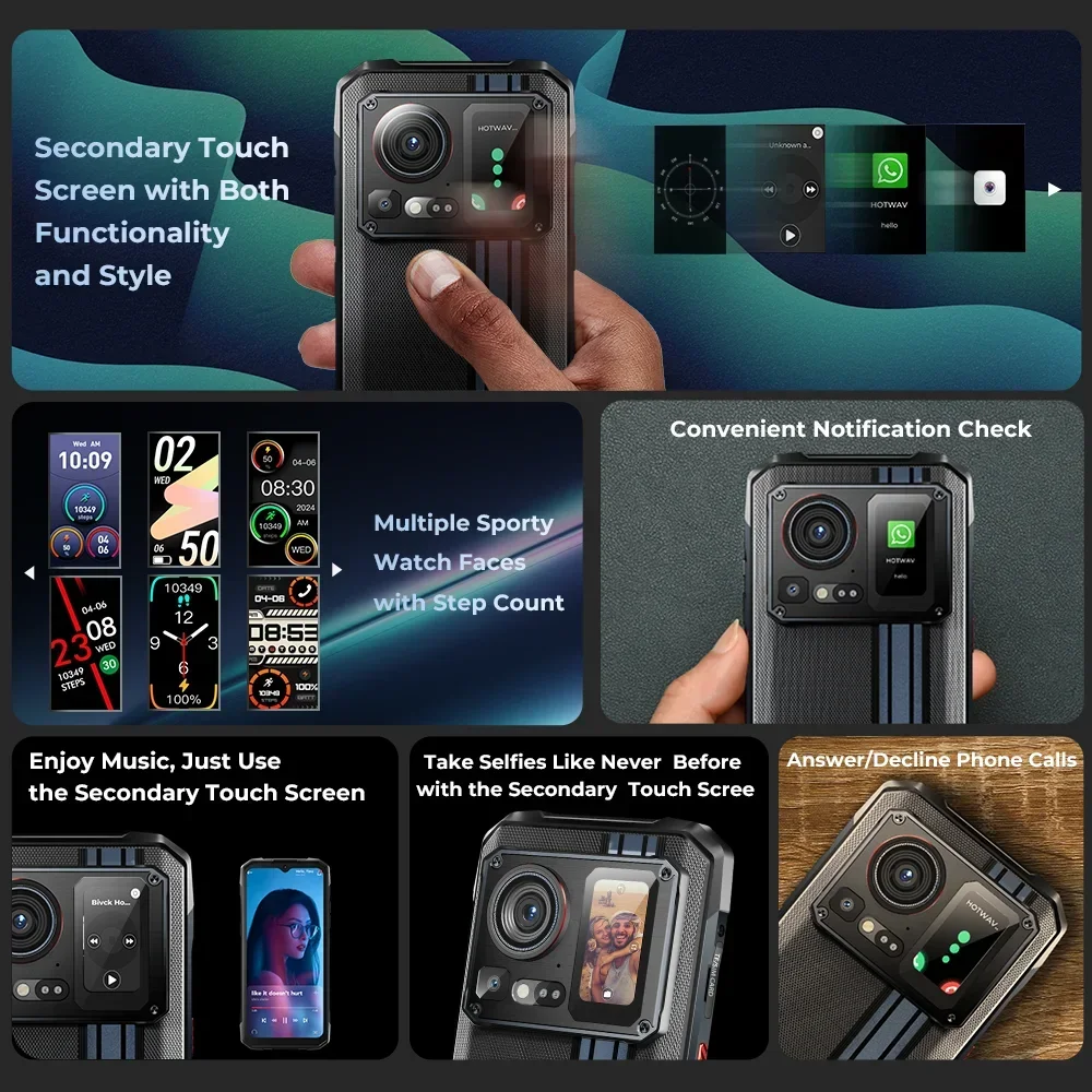 Rugged Phone 6.6 FHD+ 120Hz 200MP PixSmart G99  Smartphone 24GB 256GB Ultra-thin Mobile Phone NFC