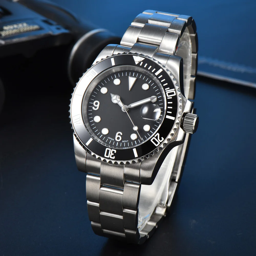 New Dive Watch for Men NH35 Automatic Mechanical 40mm Rotating Bezel Sapphire Crystal Luminous Waterproof Casual Wristwatch