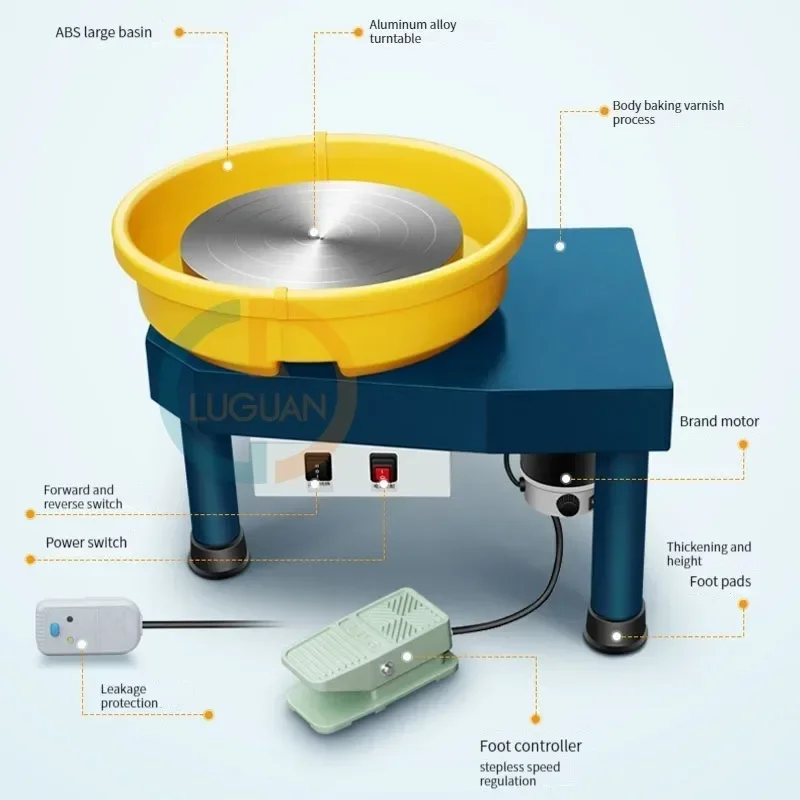 Upgrade Ceramic Drawing Machine Rotary Table Children's Ceramic Bar Continuously Variable Speed Mini Clay Machine