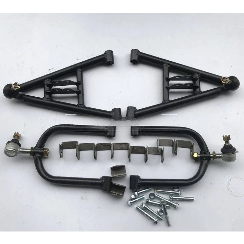 Modified electric vehicle kart accessories, beach car upper and lower rocker arms, front suspension swing arm with ball head