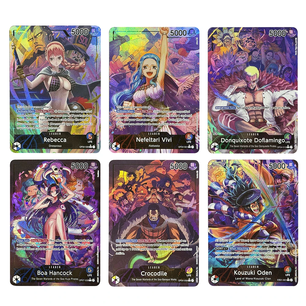 قطعة واحدة بطاقات الوكيل زعيم OP04 بوا هانكوك ريبيكا فيفي إيشو تمساح روب لوتشي كوزوكي أودن مجوهرات بوني TCG EN بطاقة #1