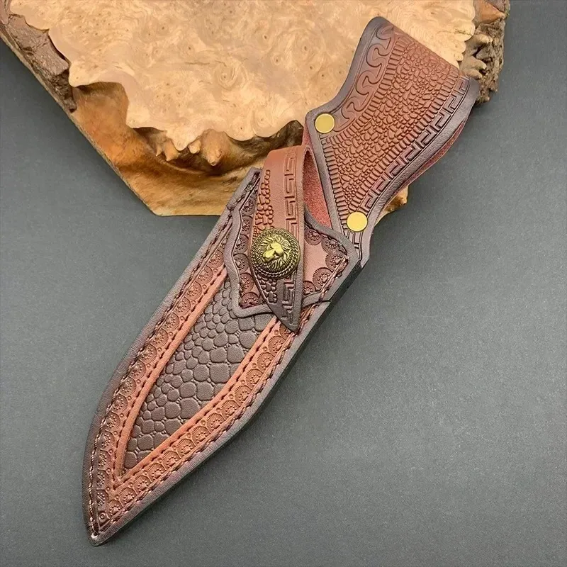 Quality Leather Sheath – Features a Belt Loop and a Secure Buckle – Safely Holds Your Knife (Knife Not Included)