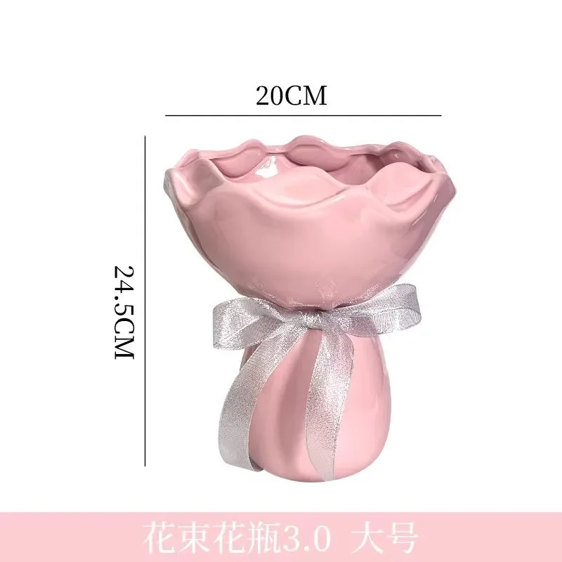 

Large Bouquet Ceramic Vase Ornament High-end Decorative Gift Flower Arrangement Emotional Stability Vase Festival Flower Vase