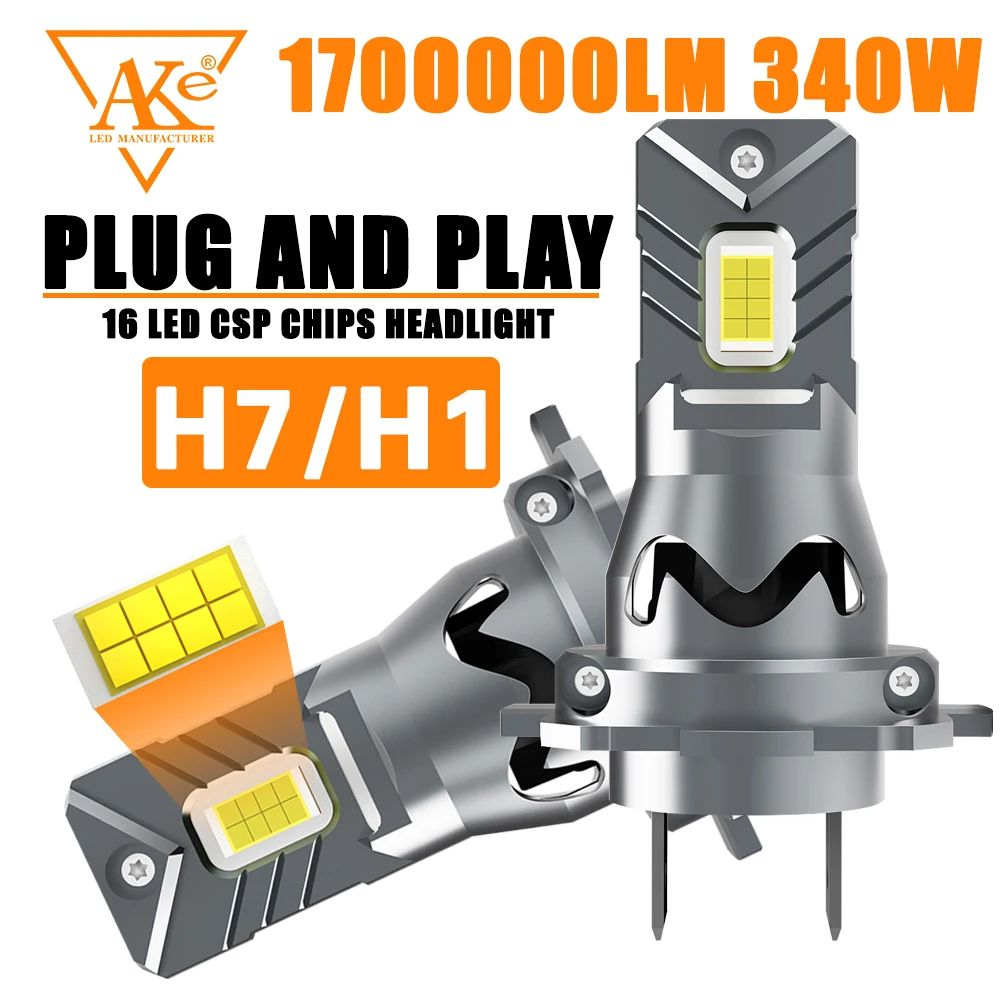 

LED H7 H1 CANBUS Car Headlight High Power Auto Lights Mini Wireless Spotlight Turbo Fan Fog Lamp LED 360 Headlamp Plug&Play 12V