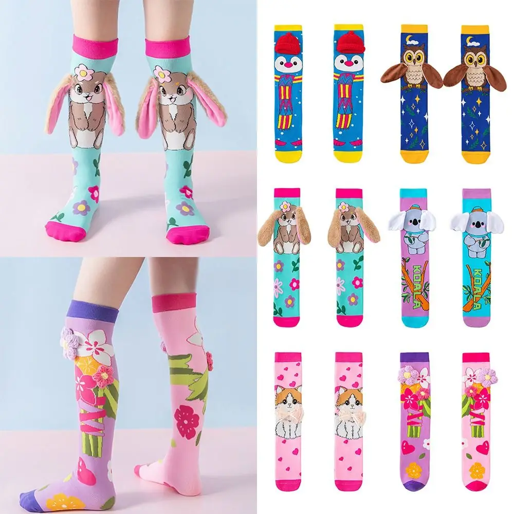 Neue Cartoon Kniestrümpfe Pinguin ohne Absatz lange Socken atmungsaktive Koala 3D Kindersocken