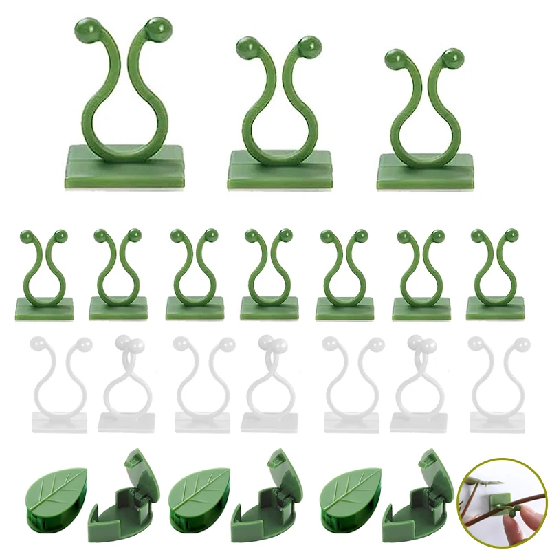 

10-50Pcs Plant Climbing Wall Fixture Clips Acrylic Sticker Self-Adhesive Hook Plant Vine Traction Holder Indoor Outdoor Decor