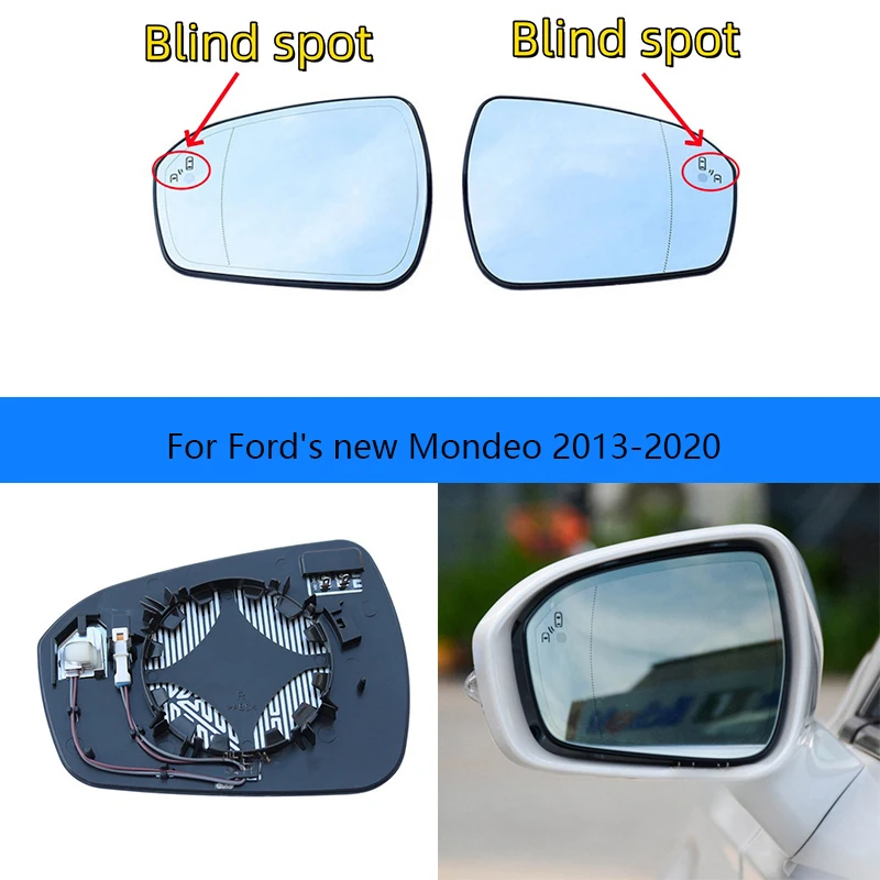 

Car Blind spot heating mirror For Ford Mondeo 2013-2020 Blind-spot lens Back-up lens Parallel auxiliary rearview lens glass