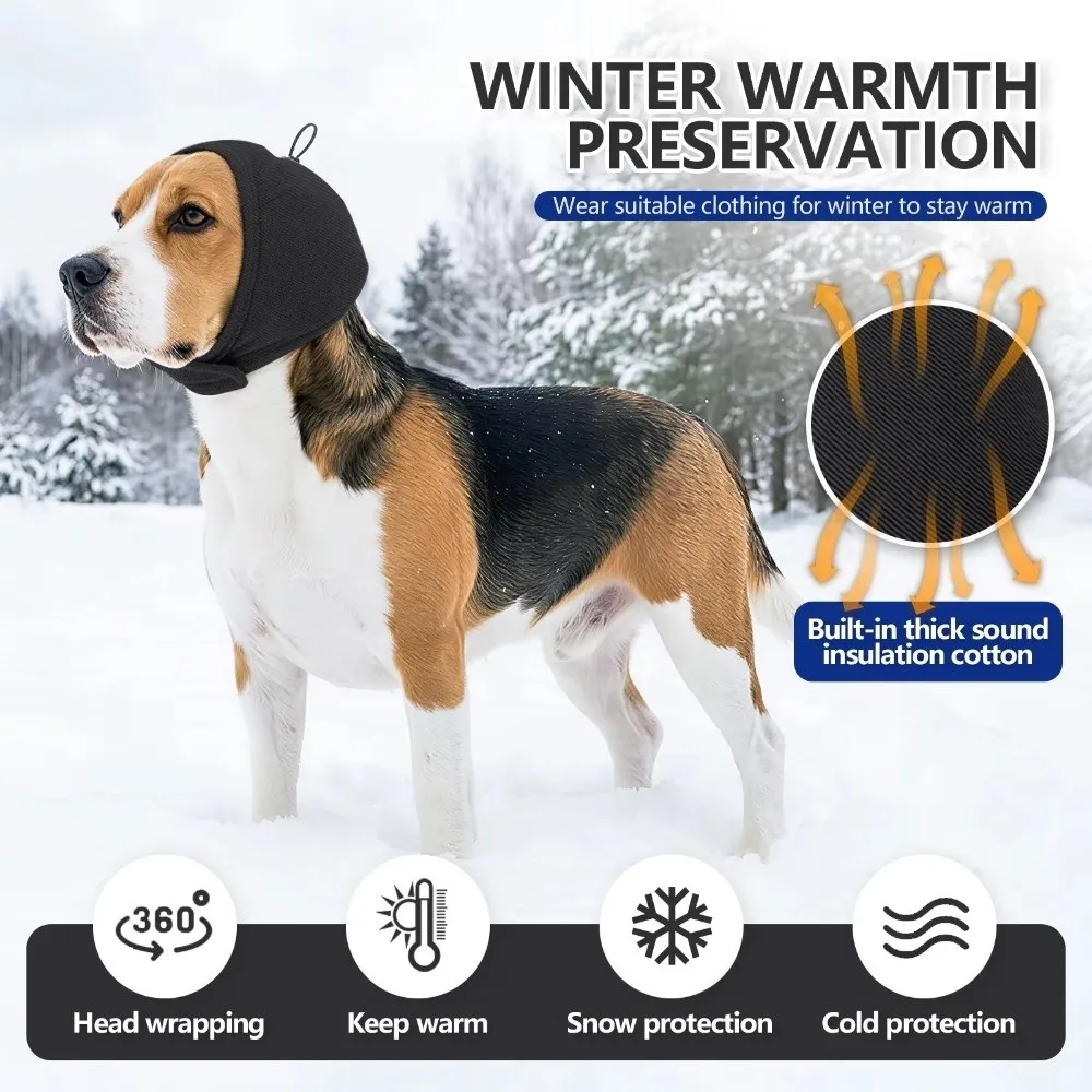 

Elastic Dog Calming Earmuff Adjustable Anxiety Relief Dog Anti-scare Scarf Windproof Noise Cancelling Dog Ear Cover Pet Supplies