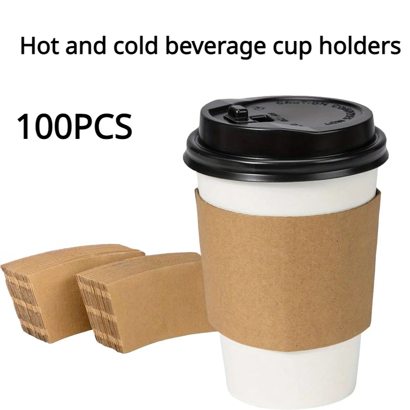 100/50PCS Disposable Cup Cover Suitable for12-16OZ Hot and Cold Drinks Coffee Family Gathering Insulation Paper Cup Cover