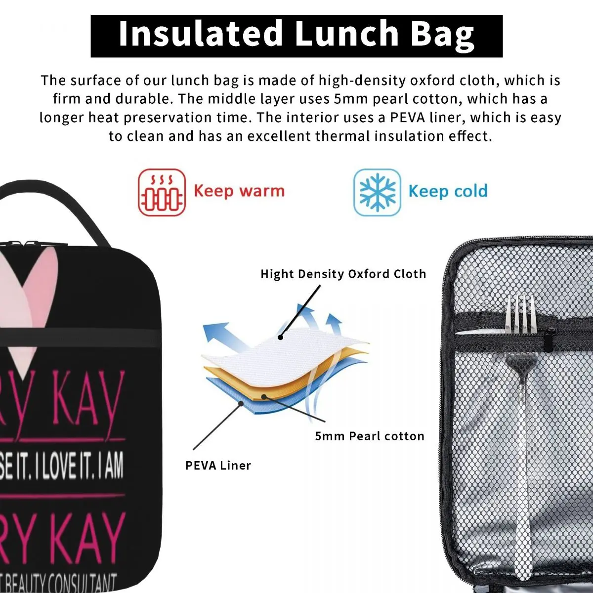 Mary Kay I Sell It I Use It I Love It Vintage Lunch Tote Cooler Bags Packed Lunch Lunch Box Thermal