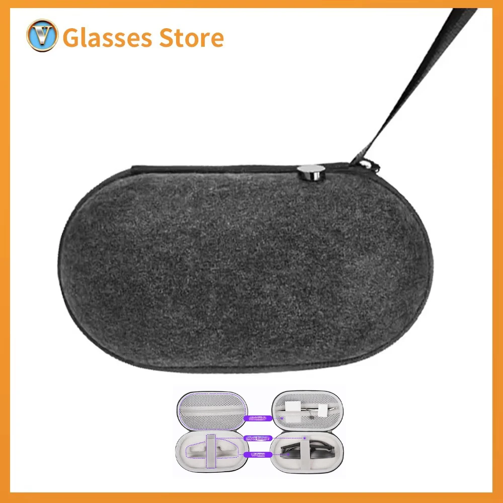 Adecuado para la caja de almacenamiento Rayneo Air2/2s, caja para gafas Xreal Air2 Pro, bolsa portátil Rokid Max, caja mágica X2/Plus.