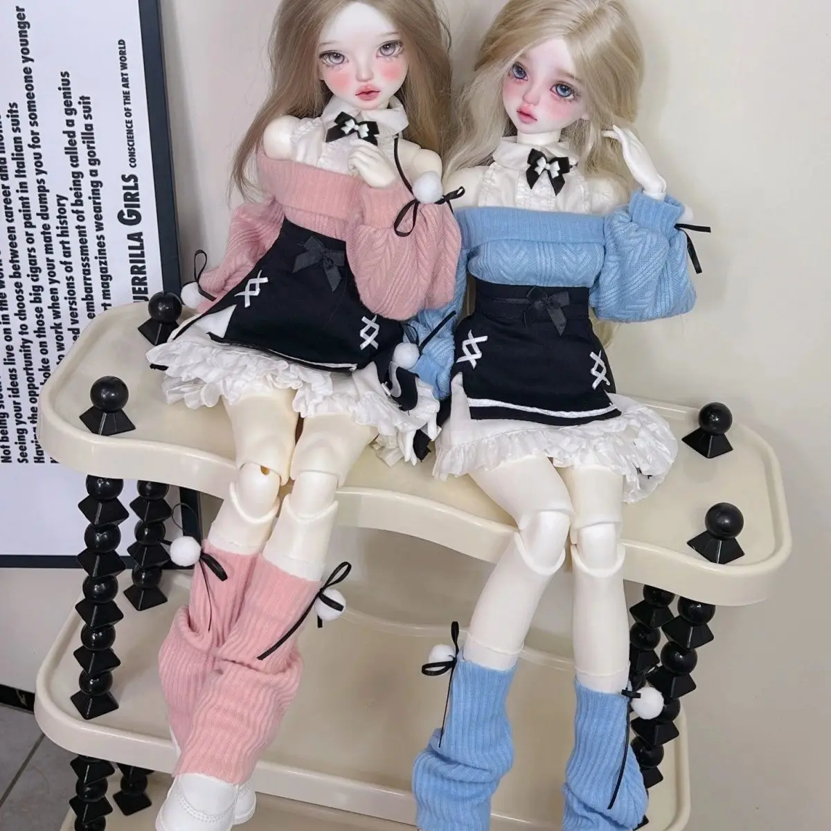 1/4 Bjd Doll Costume Kawaii Five Piece Set Suitable for 45Cm Sweet Set Girl Dress Up Toy Fashion Bjd Doll Accessories No Doll
