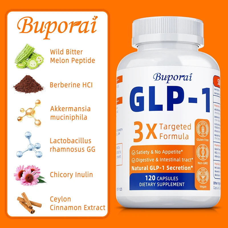 Complément GLP-1 - Promuove le métabolisme, la digestion et la santé intestinale, le suppresseur de l'appétit, améliore l'immunité, non OGM