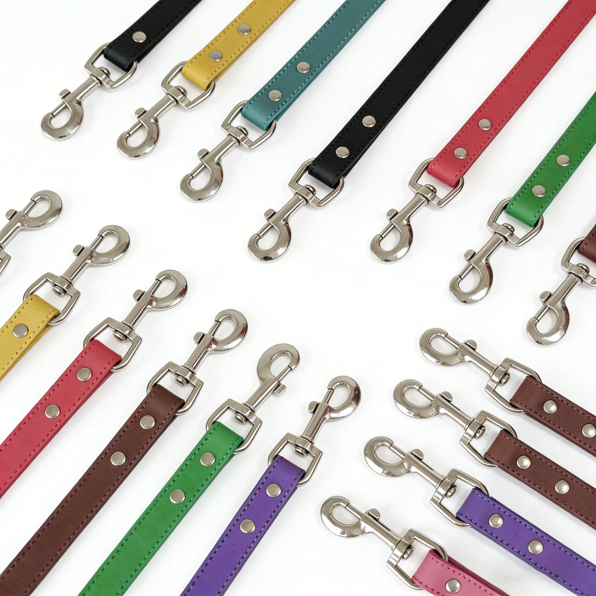 Genuine Leather Dog Leash Full Grain Leather Heavy Duty Pet Leash for for Daily Walking Training Multiple Colors Available view 2