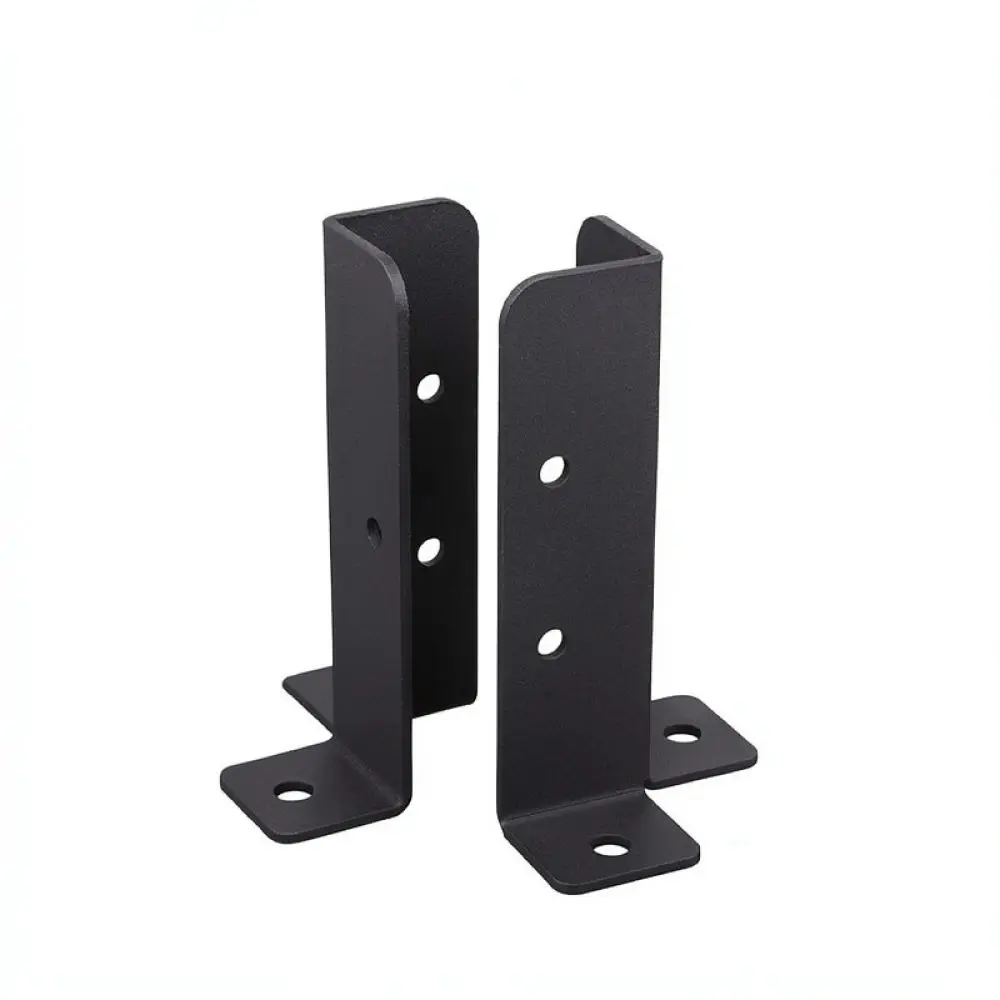 Carbon Steel Post Base Bracket Gazebo Railing Support Anchor For Wooden Fence Mailbox Post Garden Landscaping Hardware