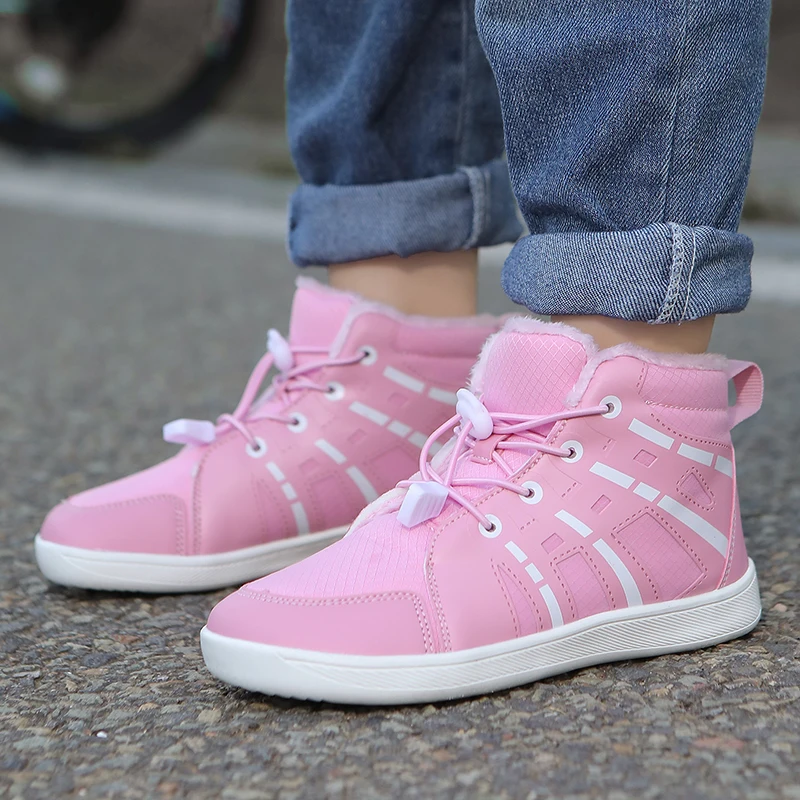 Sepatu Sneaker Anak Perempuan Musim Dingin Baru Sepatu Katun Anak-anak Sepatu Mewah Melebar Sepatu Mewah Hangat Kasual Sepatu Olahraga untuk Anak Perempuan
