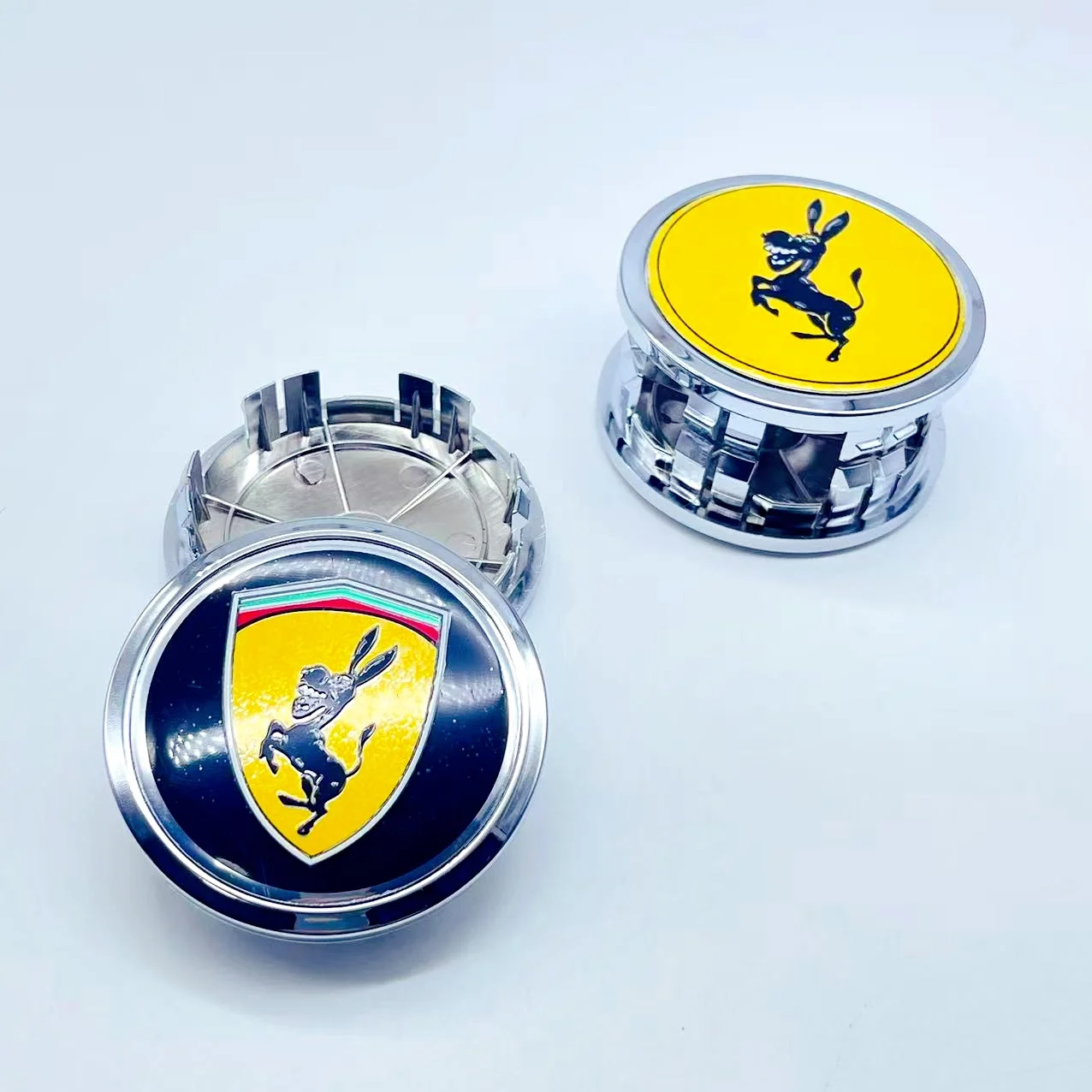 4PCS 3D 75mm For Funny Spoof Prank Donkey Car emblem Wheel hub Center Cap Donkey Badge covers sticker Decals Styling accessories