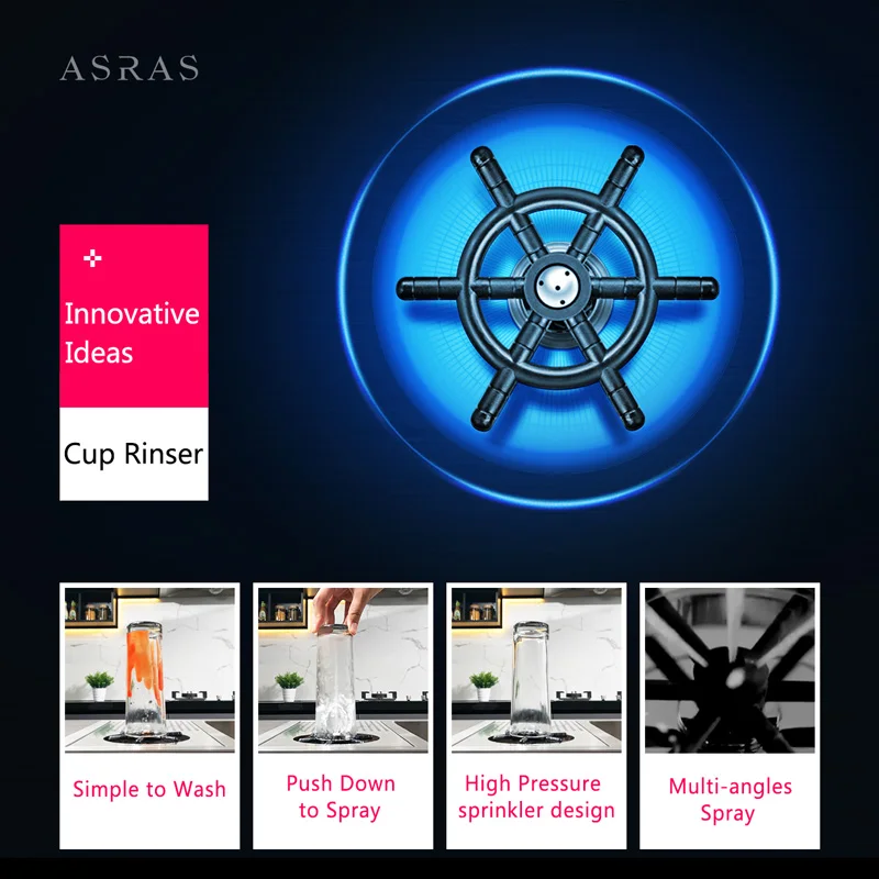 배수 쓰레기통이 있는 컵 세탁기가 있는 단일 대형 계단식 세면대 모델 10547NX 수제 주방 싱크대