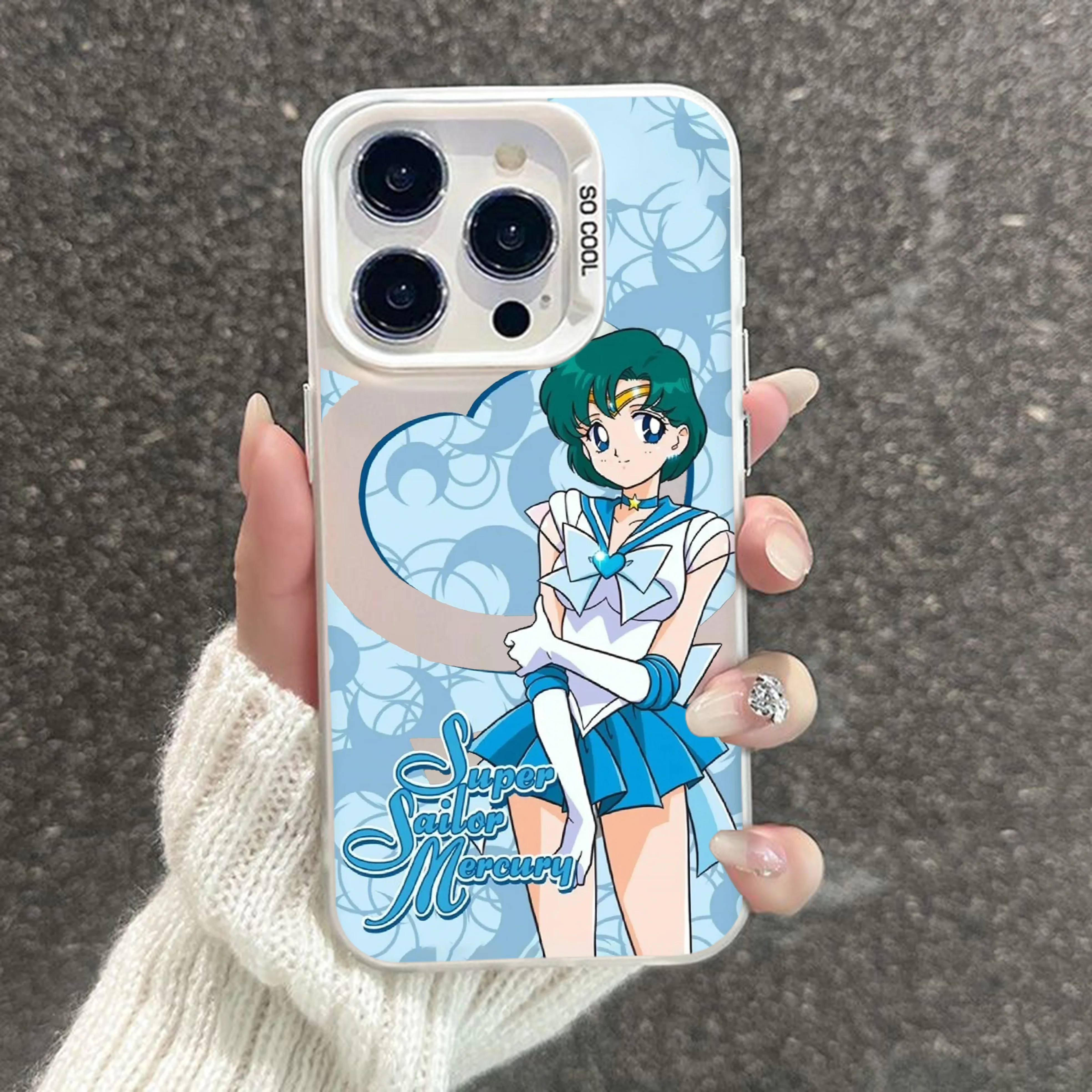 Cartoon Phone Case For S-Sailor Moons-iPhone 16 15 14 13 12 11 Pro Max X XR XSMAX 8 7 Plus Candy Matte Shockproof Back Cover