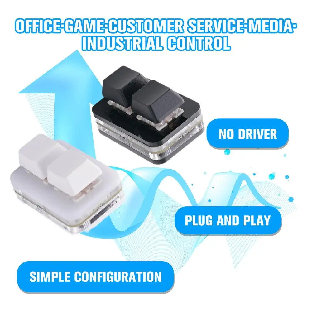 Tastiera di programmazione macro Tastiera personalizzata RGB a 2 tasti Mini copia e incolla tastiera per tastiera Hotswap da gioco C1i3